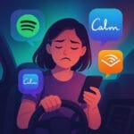 a young driver experiencing frustration